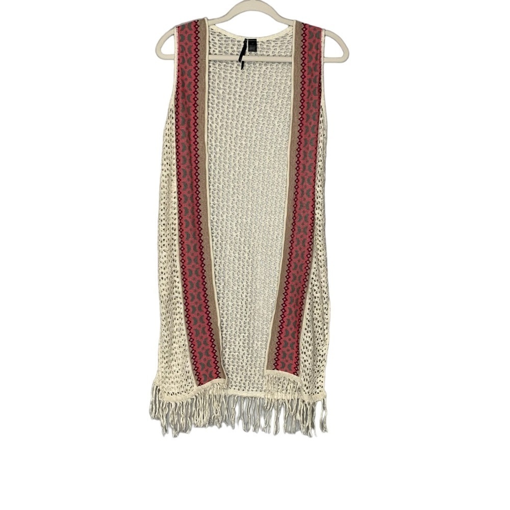 So It Is boho crochet woven Aztec vest. Size M